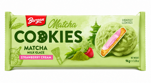 Bergen Cookies Matcha Strawberry Cream 96 g