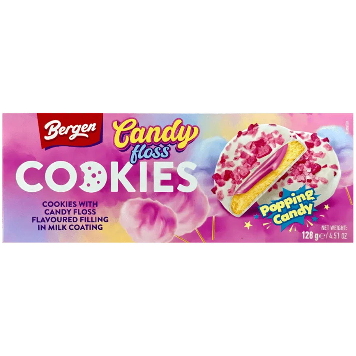 Bergen Cookies Candy Floss Popping Candy 128 g