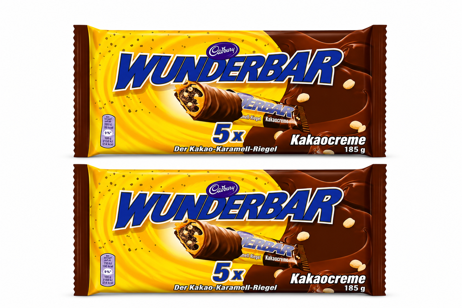 Cadbury Wunderbar Kakaocreme Bundle 2 mal 5 x 37 g
