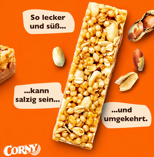 Corny Erdnuss Süß und Salzig 7 x 25 g