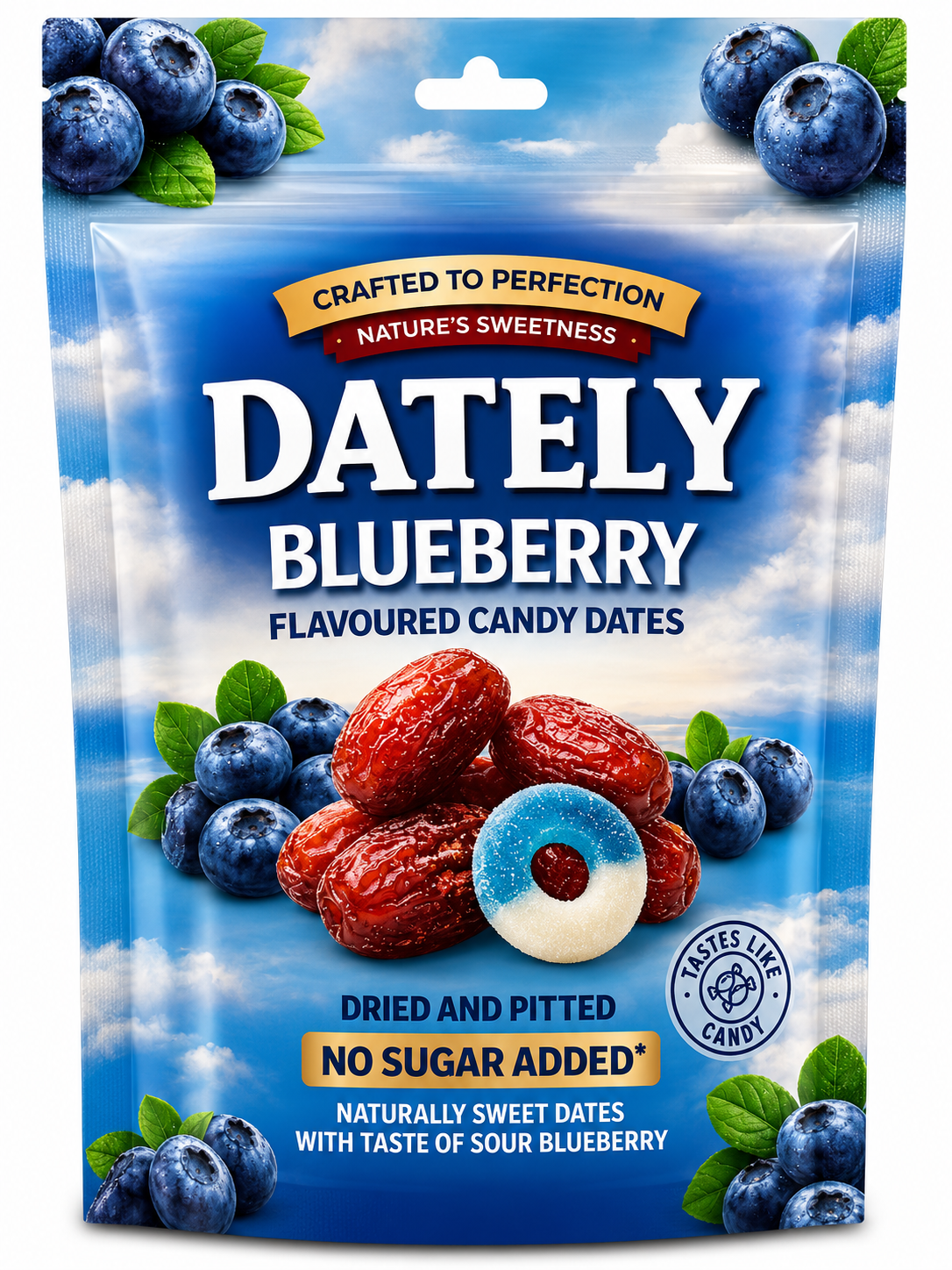 Dately Saure Datteln Blaubeergeschmack No Added Sugar 100 g
