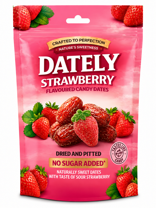 Dately Saure Datteln Erdbeergeschmack No Added Sugar 100 g