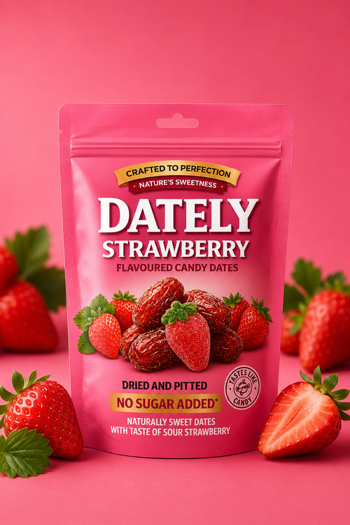 Dately Saure Datteln Erdbeergeschmack No Added Sugar 100 g