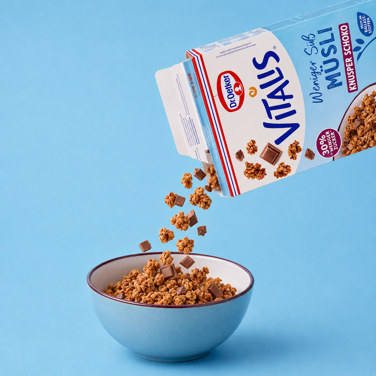 Dr. Oetker Vitalis Weniger süß Knusper Schoko 400 g