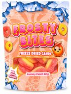 Frosty Bites Freeze Dried Candy Gummy Peach Ring 50 g