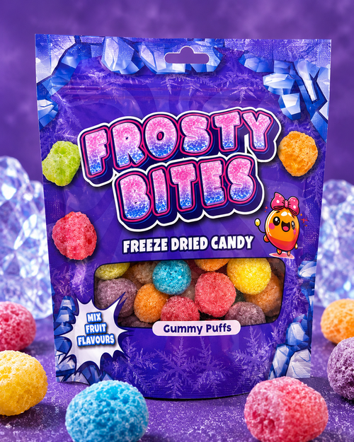 Frosty Bites Freezed Dried Candy Gummy Puffs 50 g