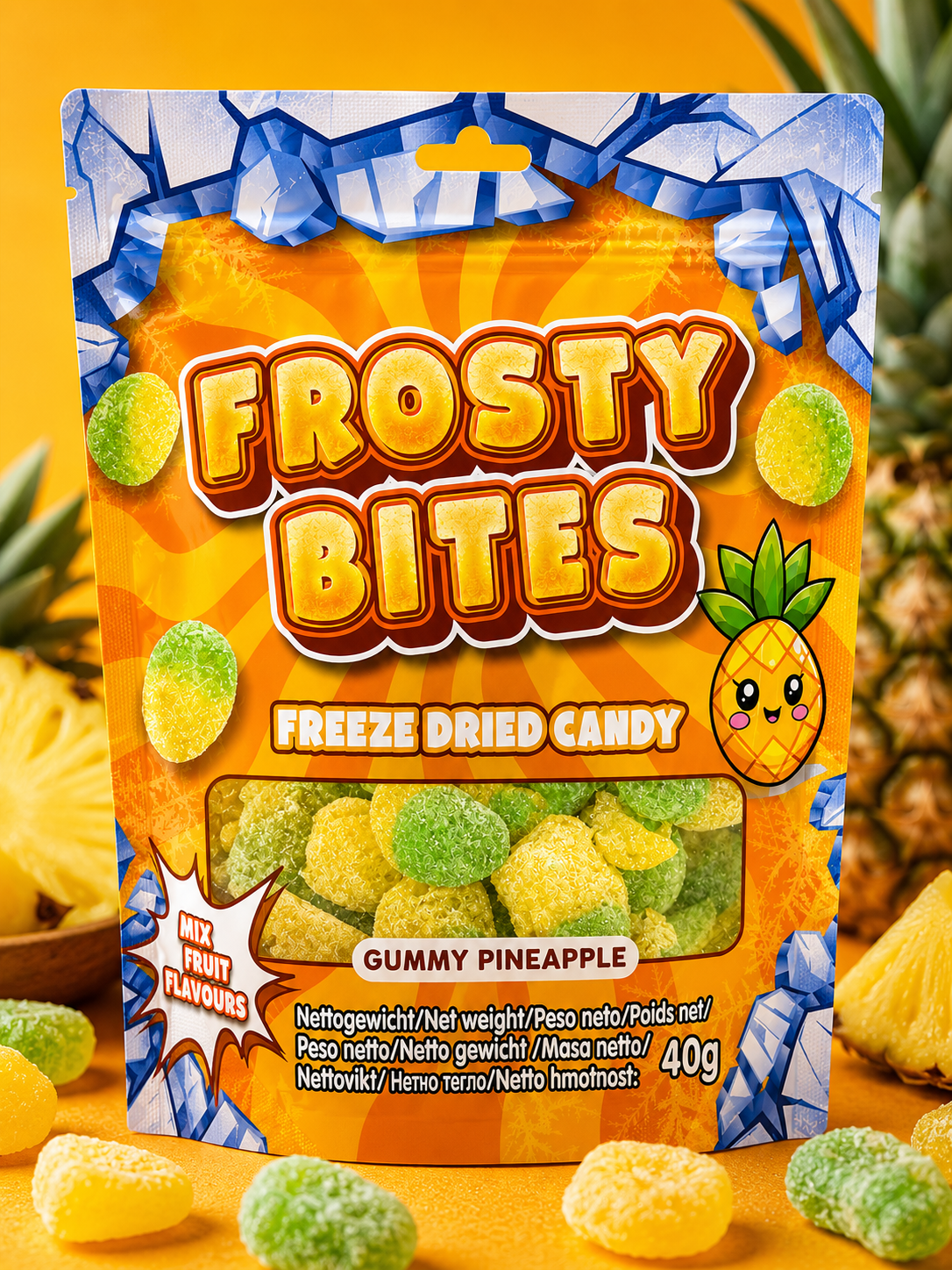 Frosty Bites Freezed Dried Candy Pineapple Freeze 40 g