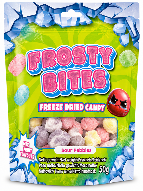 Frosty Bites Freezed Dried Candy Sour Pebbles 50 g