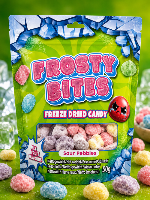 Frosty Bites Freezed Dried Candy Sour Pebbles 50 g