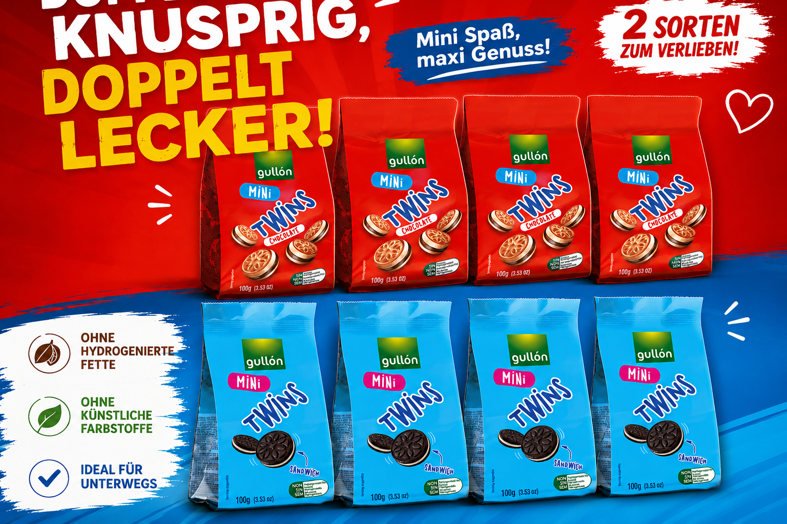 Gullon Bundle Mini Twins, Mini Twins Choco je 4 x