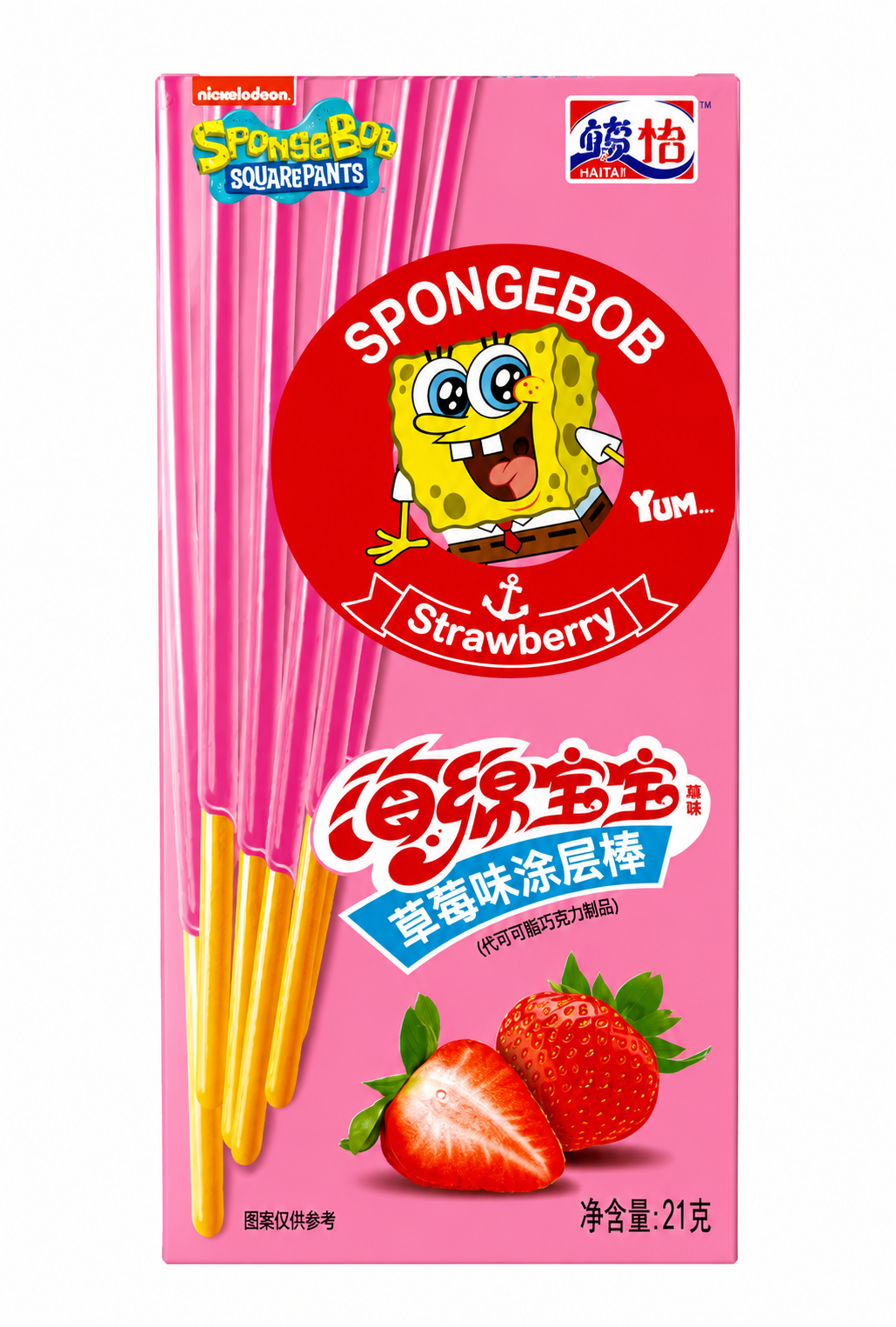 JUNYI Spongebob Sticks Strawberry 21 g