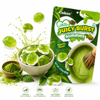 Juicy Burst Gummies Matcha Flavor Helal 60 g 