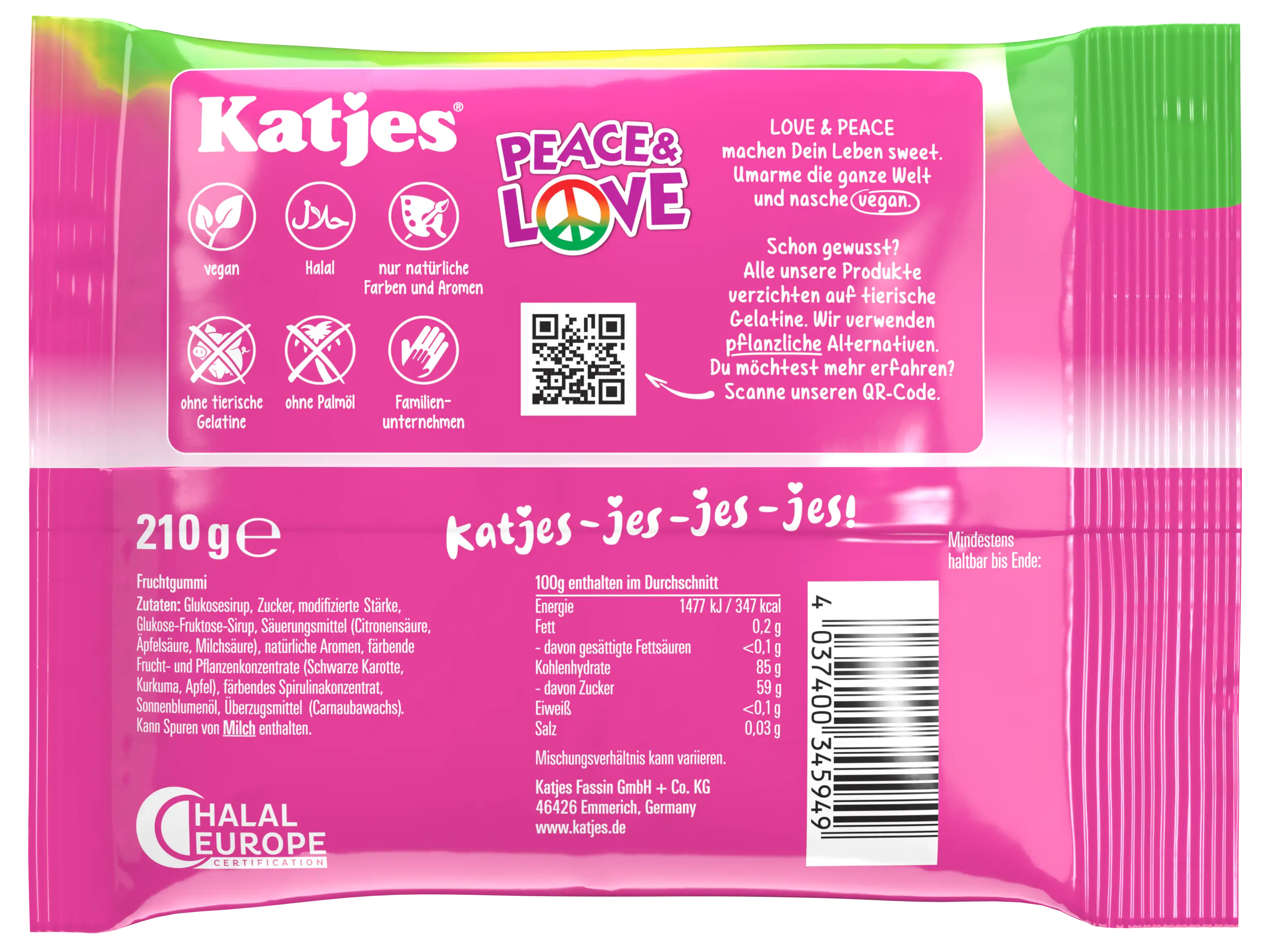 Katjes Peace and Love 210 g