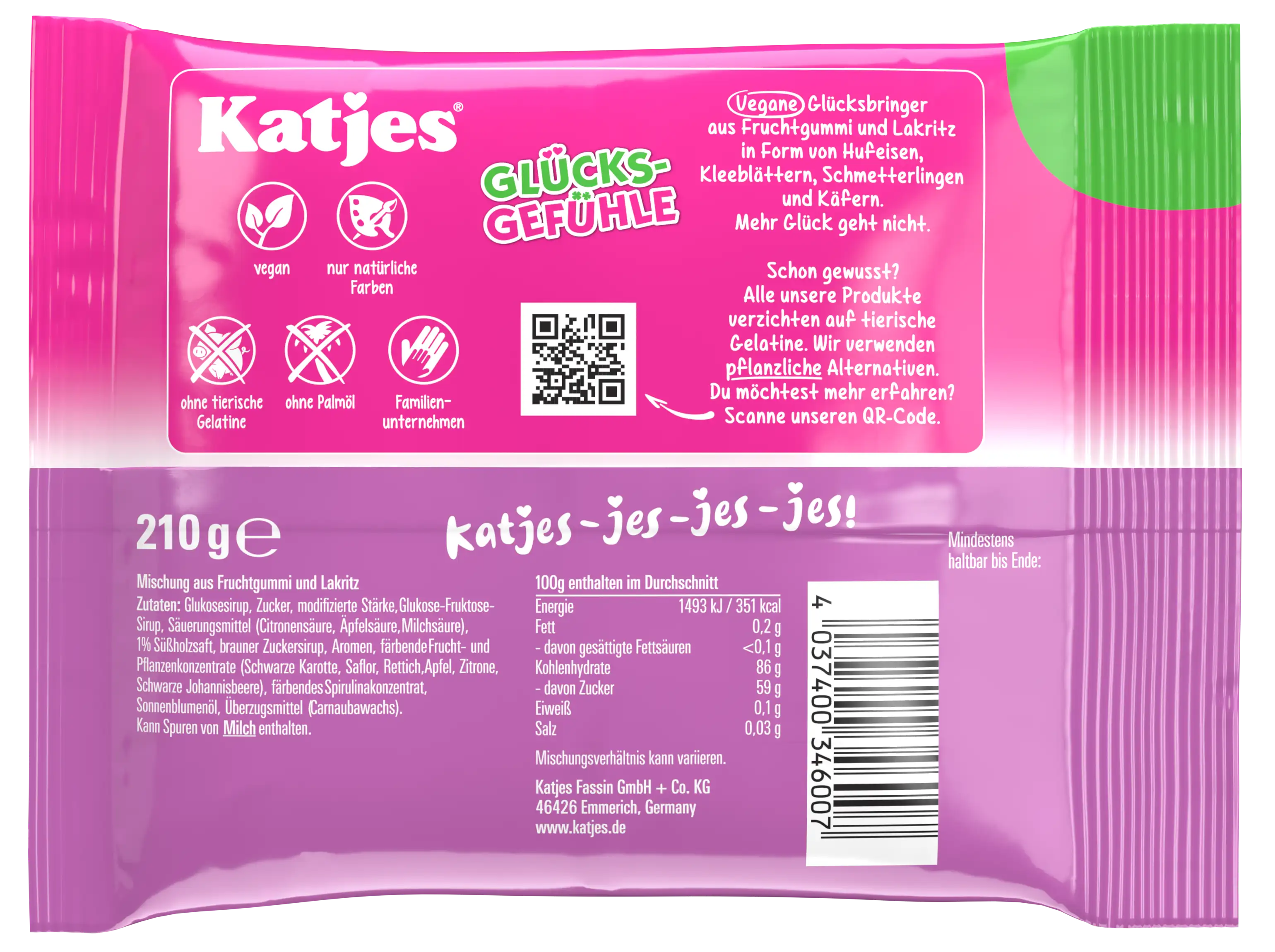 Katjes Glücks-Gefühle Vegan 210 g