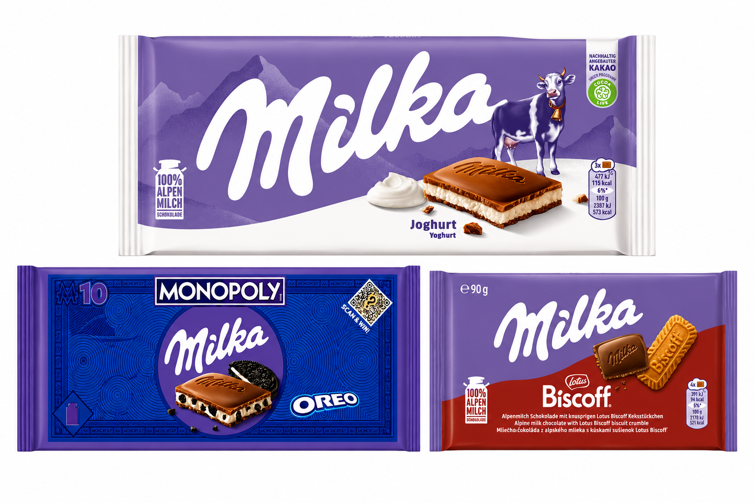 Milka Bundle - Biscoff, Jorghurt, Oreo