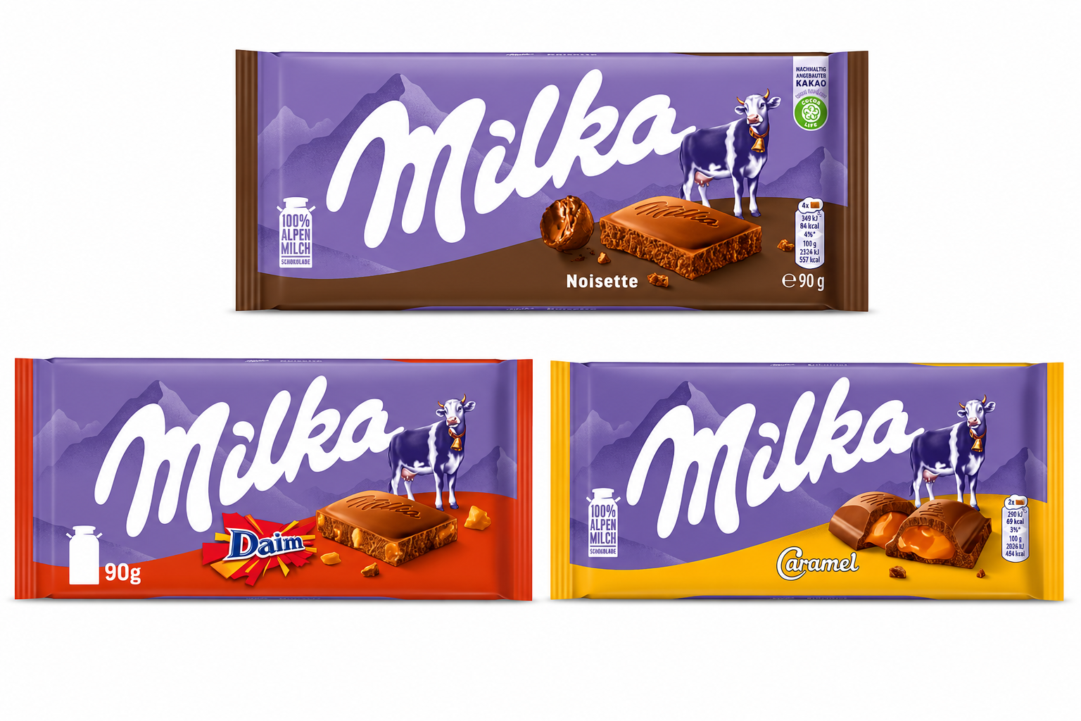 Milka Bundle - Daim, Noisette, Caramel