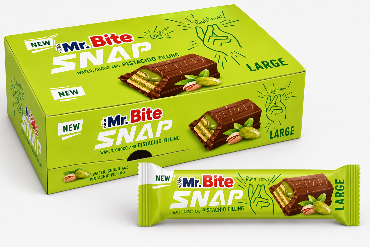 Mr. Bite Snap Wafer Choco & Pistachio 24 x 35 g