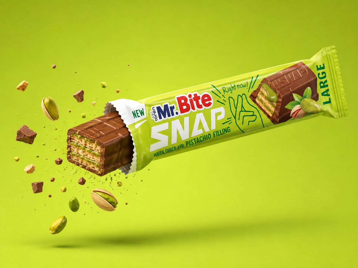 Mr. Bite Snap Wafer Choco & Pistachio 24 x 35 g