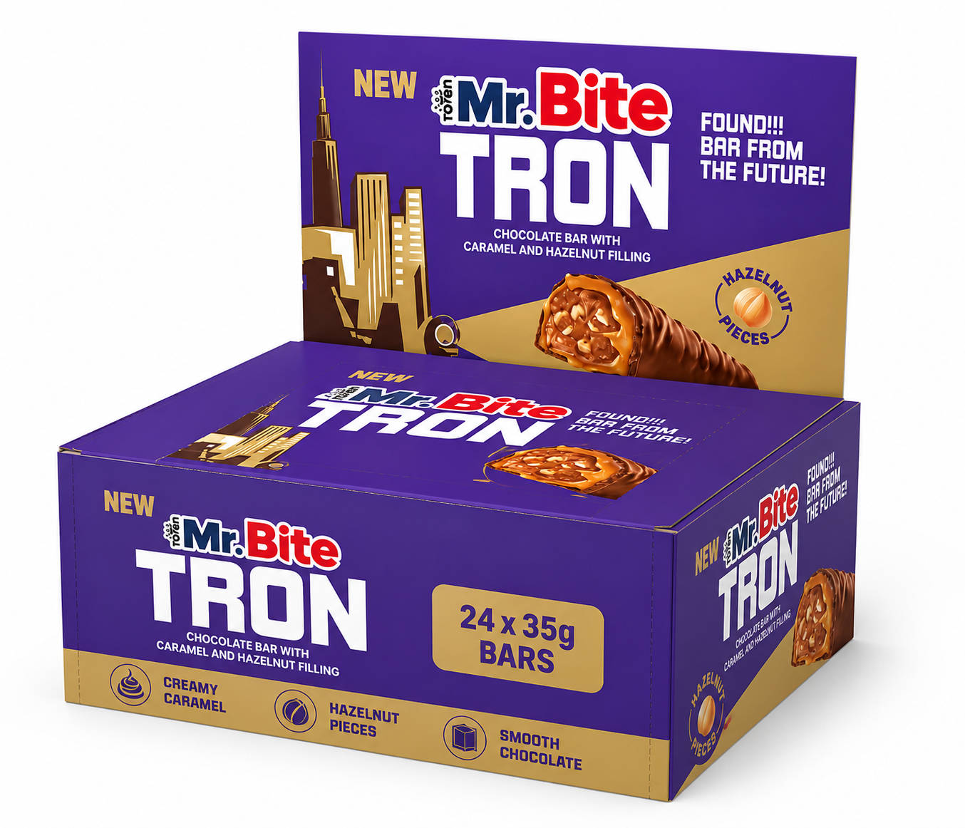 Mr. Bite Tron Caramel Haselnuss 24 x 32 g