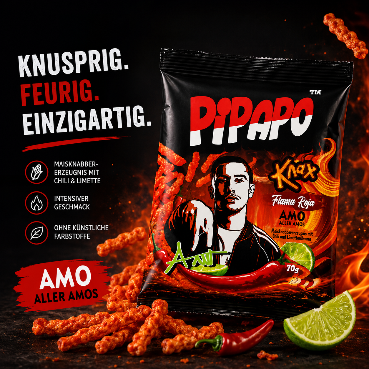 Pipapo Knax Flama Roja Amo aller Amos 70 g