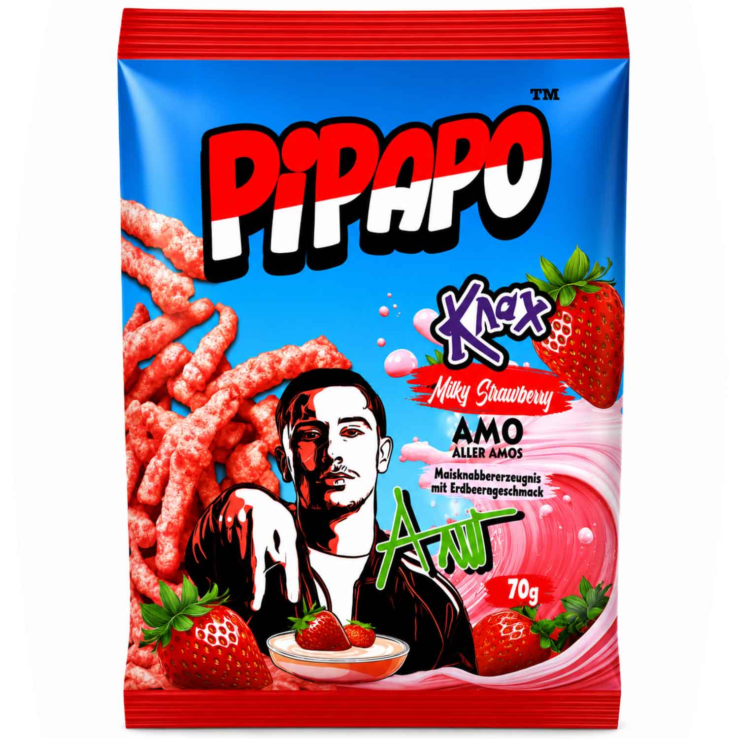 Pipapo Knax Milky Strawberry Amo aller Amos 70 g