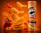 Pringles Bundle Texas BBQ, Hot Spicy, Classic Paprika 3 x 185 g