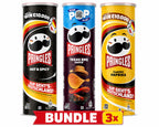 Pringles Bundle Texas BBQ, Hot Spicy, Classic Paprika 3 x 185 g
