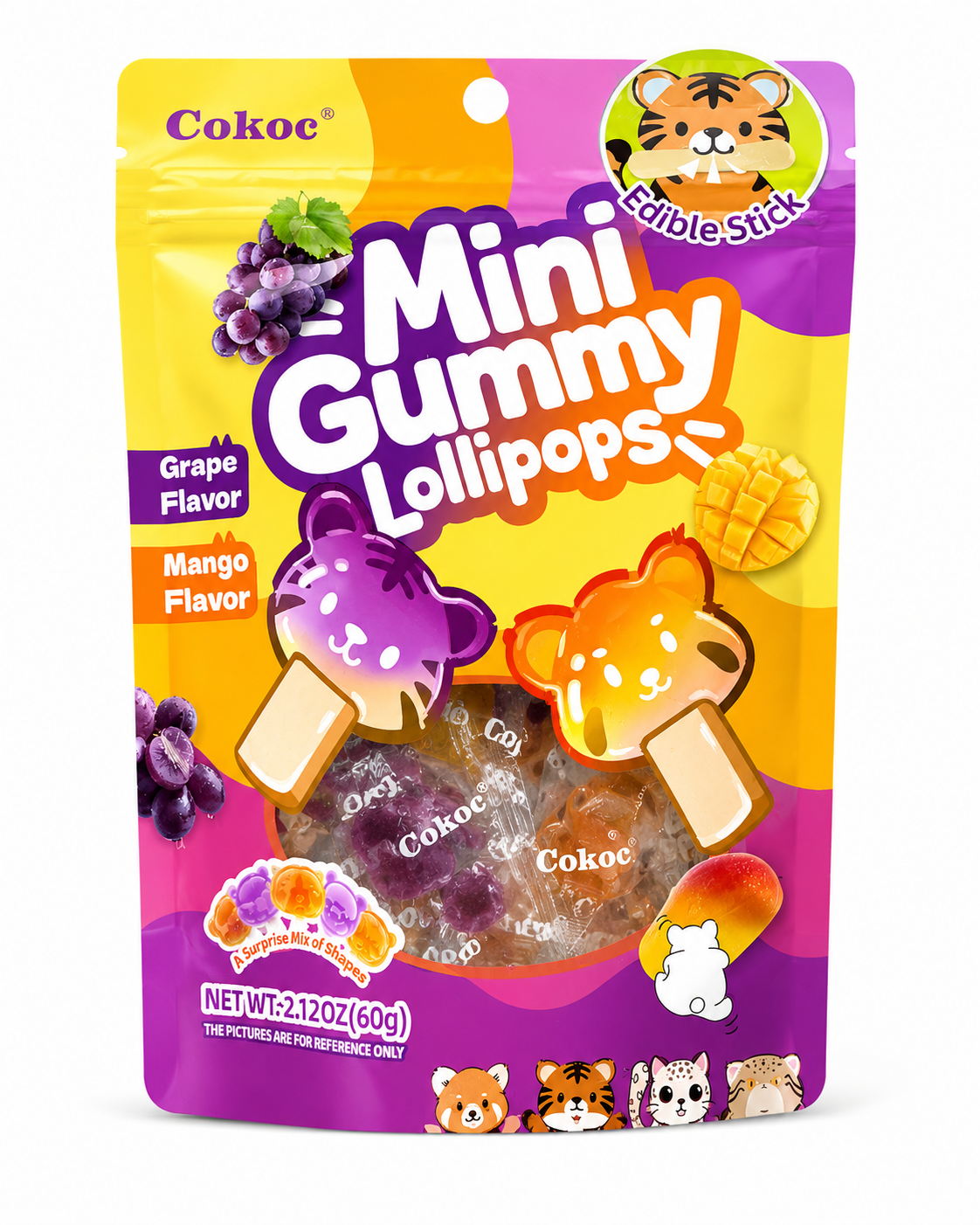 Cokoc Mini Gummy Lollipops 60 g