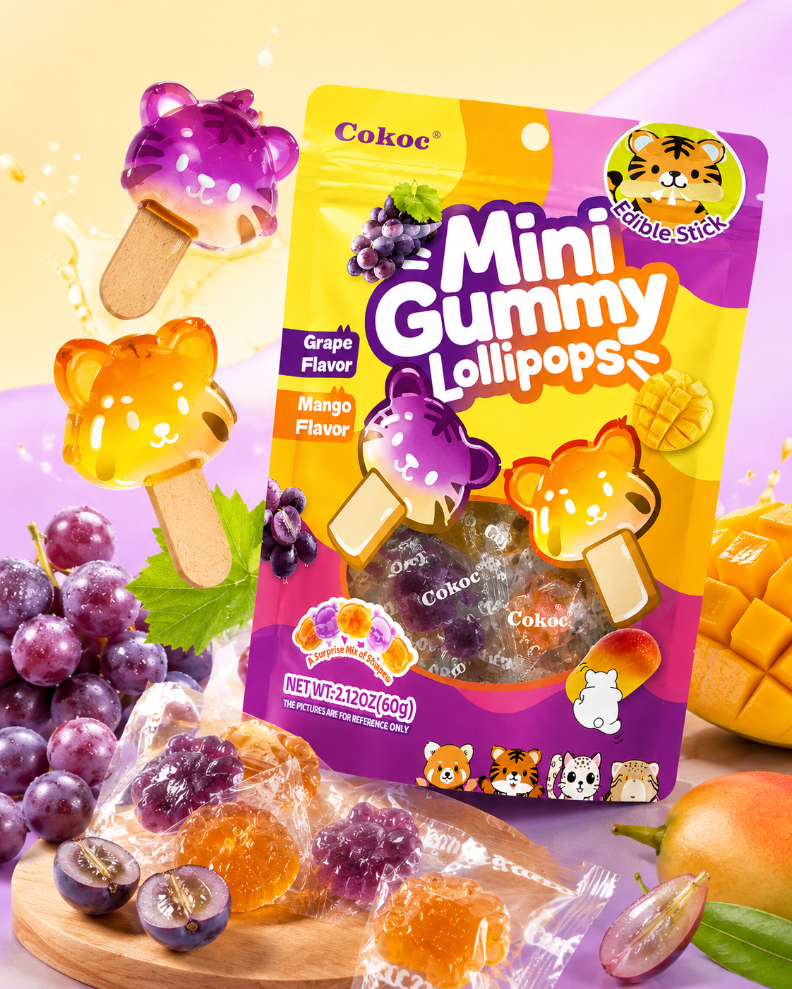 Cokoc Mini Gummy Lollipops 60 g