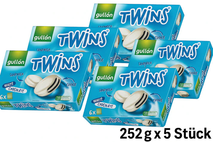 Gullon Twins Cubiertos BLANCO 5 x 252g
