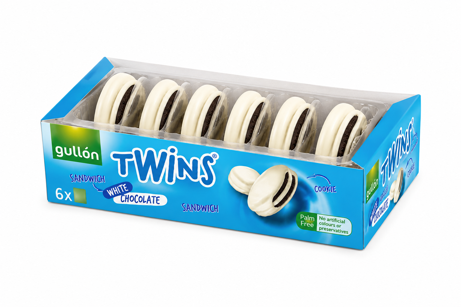 Gullon Twins Cubiertos BLANCO 5 x 252g