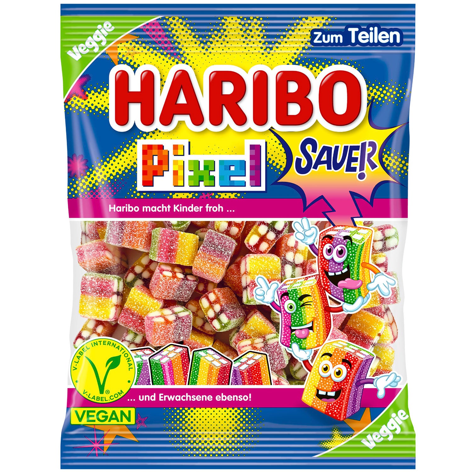 Haribo Rainbow Pixel Sauer Veggie 160 g