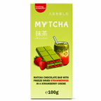 Mytcha Matcha Chocolate Bar Freeze Dried Strawberries 100g