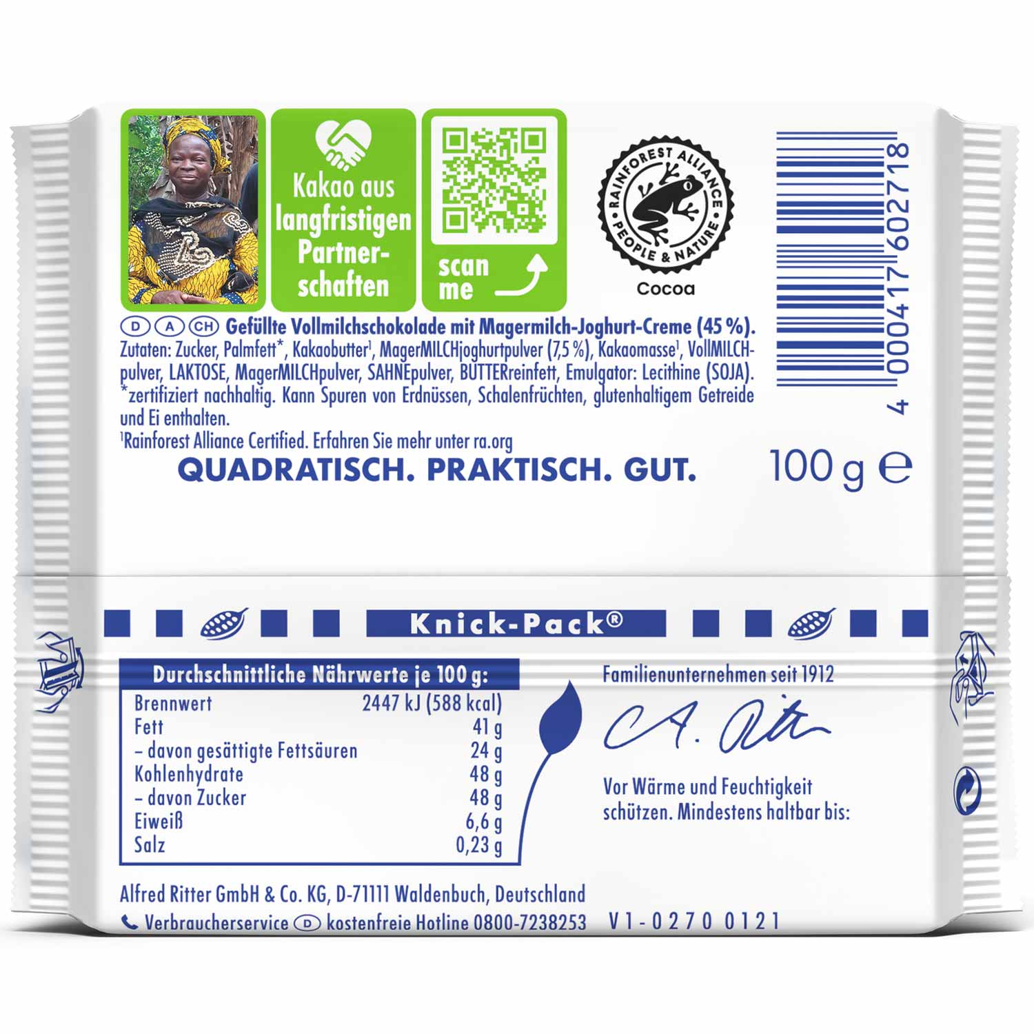Ritter Sport Joghurt 100 g