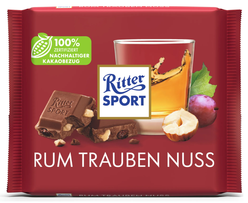 Ritter Sport Rum Trauben Nuss 100 g