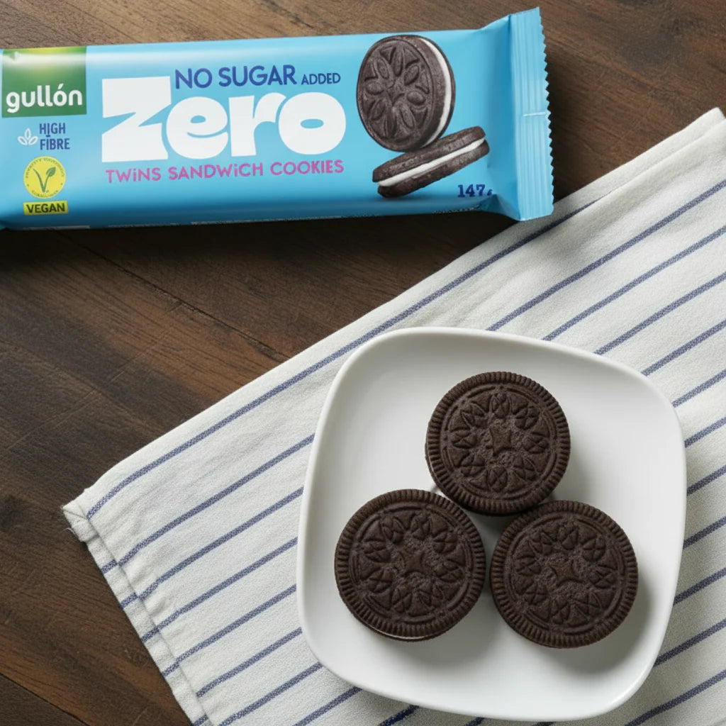 Gullón No Sugar Added Twins Cocoa Sandwich Cookies 147g